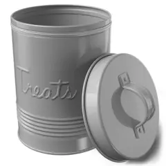 Amici Pet Retro Treats Storage Canister, 72 oz. , Gray