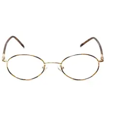 Flex Plus by Vivid FP-64 Designer Blue Light FIlter Reading Glasses in Tortoise Havana Brown Gold Amber 46mm +3.00 | Ladies | Oval Shape | Small Fit
