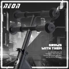 Yvolution 12" Neon Kids' Balance Bike - Black LED Wheels