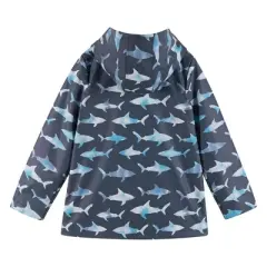 Andy & Evan  Toddler  Boys Navy Shark Raincoat