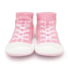 Komuello Toddler First Walk Sock Shoes - Sneakers Pink