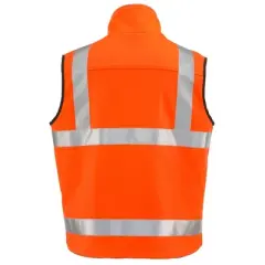 RefrigiWear High Visibility Orange Reflective Reversible Softshell Safety Vest