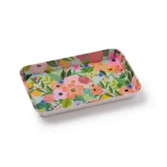 Rifle Paper Co. Garden Party Trinket Tray: Multicolored Decorative Tray, Melamine and Resin, 5.7" x 8.3" x 0.75"