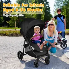 Infans High Landscape Baby Stroller Pushchair w/ Expandable & Footmuff Canopy