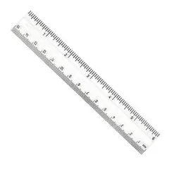 Charles Leonard Plastic Ruler, 6", Inches/Metric, Clear, Pack of 48