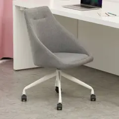 Hugo Upholstered Office Chair Gray - miBasics