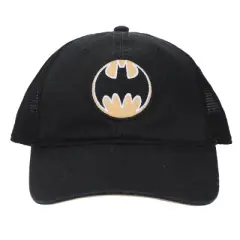 DC Comics Batman Bat Signal Black Adjustable Baseball Cap