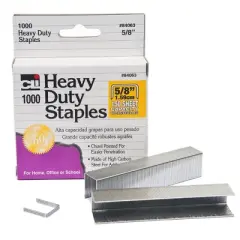 Charles Leonard Extra Heavy Duty Staples, 5/8", 1000 Per Pack, 6 Packs