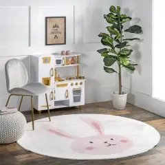 nuLOOM Crystal Rabbit Kids Machine Washable Area Rug