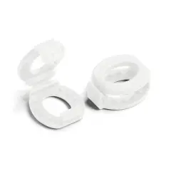 The Original Stretchlace Shoelace Knot Clips &ndash; White Shoe Lace Bow Holder Accessory (3 Pair)