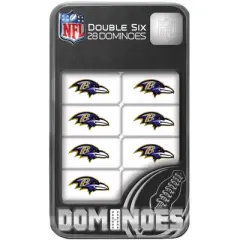 MasterPieces Officially Licensed NFL Baltimore Ravens 28 Piece Dominoes Game for Adults