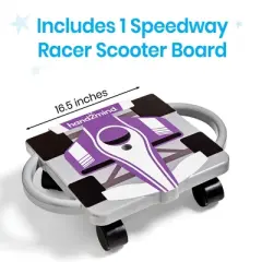 Hand2Mind Speedway Racer Scooter Board - Purple: Teaching Aid for Preschool to 8th Grade, Educational Plastic Tool