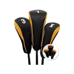 JP Lann HI-Tech Contour Golf Headcover Set 1-3-X Orange