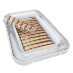 Swimline Luxe Edition Inflatable Relaxing Floating Pool Lounger with Removable Head Pillow - Pearl White/Gold