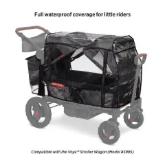 Radio Flyer Voya Rain Cover with Bag - Clear/Black