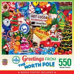 MasterPieces 550 Piece Puzzle - Greetings From The North Pole - 18"x24"
