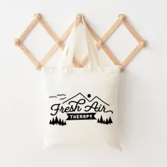 City Creek Prints Fresh Air Therapy Canvas Tote Bag - 15x16 - Natural