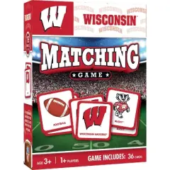 MasterPieces Officially Licensed NCAA Wisconsin Badgers Matching Game for Kids and Families