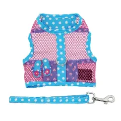 Doggie Design Cool Mesh Dog Harness Under the Sea Collection-Pink and Blue Flip Flop