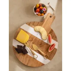 Mandawa Charcuterie Board - White, 23"