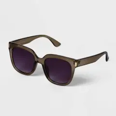 Women's Crystal Square Sunglasses - A New Day&trade; Olive Green