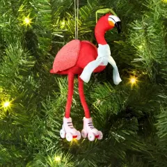 Christmas Felted Wool Flamingo with Skate Ornament - Wondershop&trade;