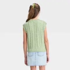 Girls' Cable Knit Sweater Vest - art class&trade;