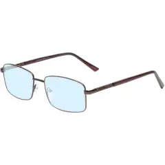 Enhance BIG&TALL EN4053 Mens Blue Light Block Designer Eyeglasses Shiny Brown 61mm +0.25 Custom Lens Non-Refundable