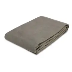 WHITEDUCK Tarp 8 x 10 ft Canvas Outdoor Heavy Duty Water-Resistant Tarpaulin Cover, 18 oz Loomstate Cotton with Stainless Steel Grommets, Gray