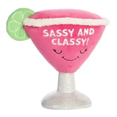 Aurora Small Sassy And Classy Cocktail JUST SAYIN' Witty Stuffed Animal Pink 9"