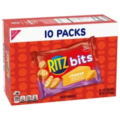 RITZ Bits Cheese Cracker Sandwiches Snack Pack - 10oz/10ct