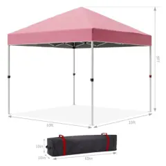 Instant Pop Up Canopy Tent for 1 Person Setup,Pop Up Commercial Canopy Tent,Easy Up Tent w/1-Button Push,Wheeled Bag,4 Sandbags,Bonus 8 Stake,4 Rope