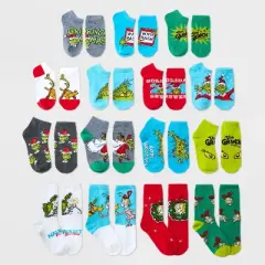 Kids' The Grinch 15 Days of Socks Advent Calendar - Green