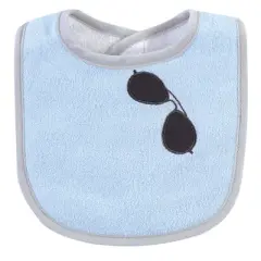 Hudson Baby Infant Boy Cotton Terry Bib and Burp Cloth Set 5pk, Voted Most Handsome, One Size