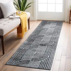World Rug Gallery Contemporary Arch Knot Design Area Rug:  Geometric,  Low Pile,  Stain & Fade Resistant