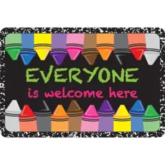 Ashley Productions&reg; The Original Fun Mat&trade;, Welcome Mat, 15.5" x 23.5", Everyone Crayons Composition