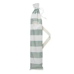 Sunnylife Compact Beach Umbrella La Palma Sage Stripe - UPF50 Shade, 66"x66"x78"