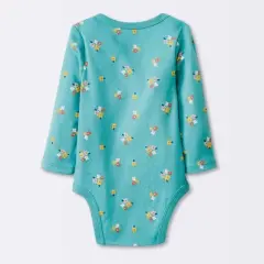 Baby Girls' 4pk Long Sleeve Bodysuit - Cloud Island&trade; Floral