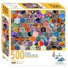 Brain Tree - Seamless 500 Piece Puzzles for Adults-Jigsaw Puzzles-Every Piece Is Unique With Droplet Technology - Random Cut - 19.5"Lx14.5"W