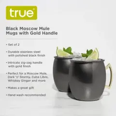 True Moscow Mule Mug, Stainless Steel, Set of 2