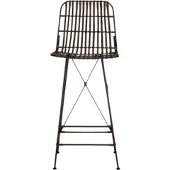 Minerva Wicker Bar Stool (Set of 2)  - Safavieh