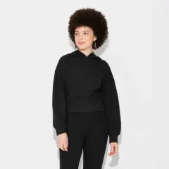 Women's Cropped Pullover Hooded Sweatshirt - Wild Fable&trade;