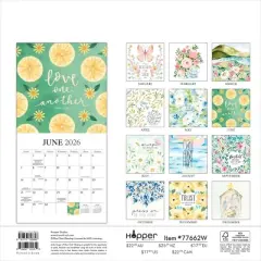 Hopper Studio Faith 2026 12"x24" Hanging Square Wall Calendar Plastic-Free