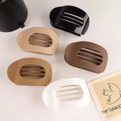 Chery Life New 4-Pack Matte Oval Flat Clip, French Style Large Hair Clip