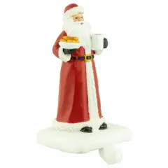 Northlight 7" Santa with Cookies and Hot Cocoa Christmas Stocking Holder