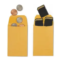 MyOfficeInnovations Gummed Currency Envelope 3.5" x 2.25" Manila 250/Box (19726/19301) 266866