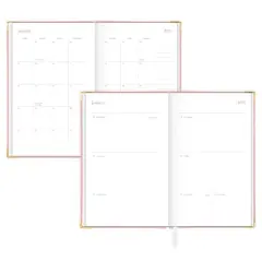 Sugar Paper Essentials 2024 Planner 8.5"x6.5" Casebound Weekly/Monthly Pink