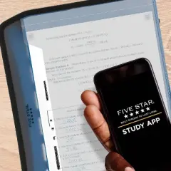 Five Star 7pkt Zipper Expanding File with Study App Pacific Blue: Expandable File Organizer, 7 Compartments, Polypropylene