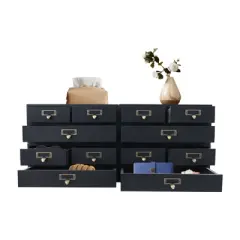 YIYIBYUS Wooden Storage Drawers for Tabletop, Desktop Organizer, Brown