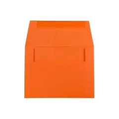 JAM Paper A2 Colored Invitation Envelopes 4.375 x 5.75 Orange Recycled WDBH602